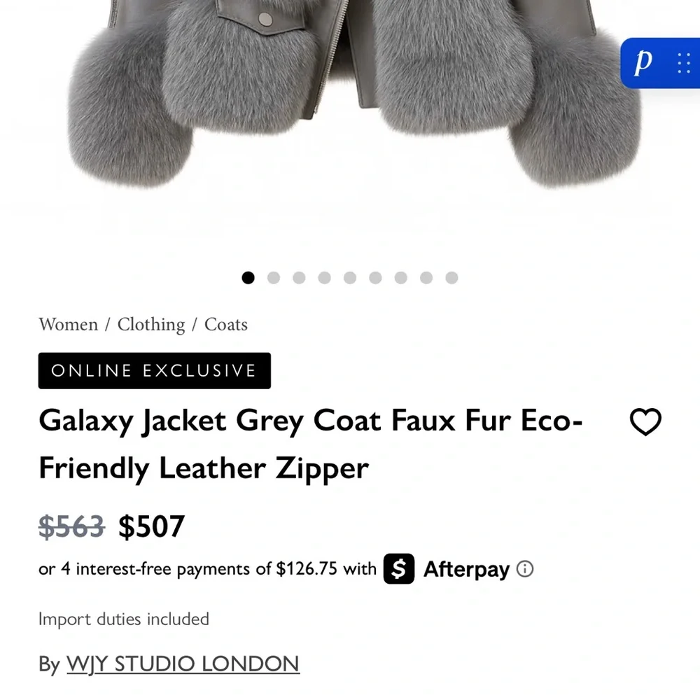 Wolf and badger galaxy jacket Elegant Gray Faux Fur Women's Teddy Jacket - Picture 3 of 5